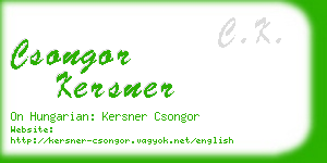 csongor kersner business card